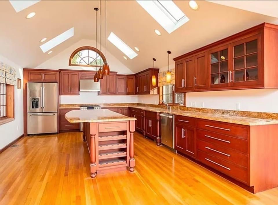 Kitchen Cabinet Refinishing - Before